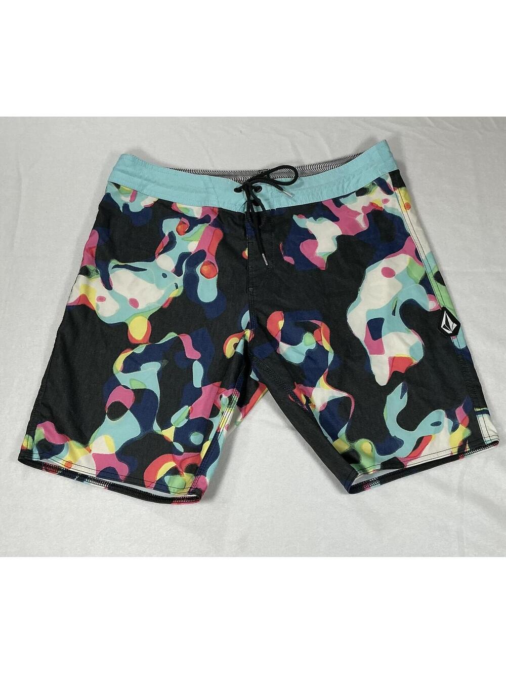 Volcom Stoneys Men's Board Shorts Size 34 Multicolor Swim Trunks